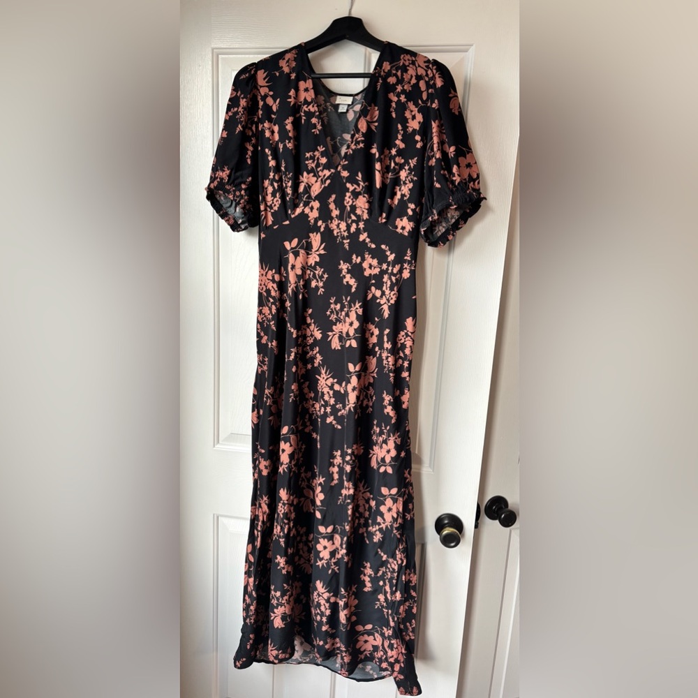 A New Day Black and Brown Floral Maxi Dress